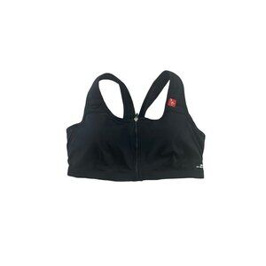 NWT BCG Women's Black Padded Front Zip Plus Size Sports Bra - 2XL
